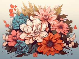 background with flowers art