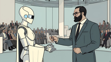 The First A.I. President solving the world conlficts at the UN meeting
