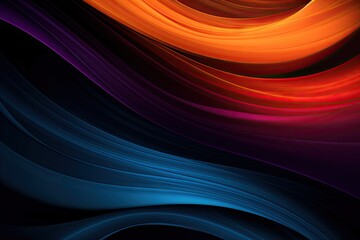 Futuristic neon waves. Abstract dynamic exploration of light and color. Vibrant purple and blue waves in space. Digital elegance. Bright and modern show in shades of pink