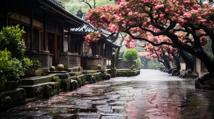 Obraz premium japanese garden in spring