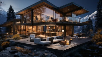 Fototapeta premium house in the mountains