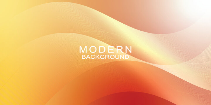 Abstract background orange and yellow gradient layer shape circles curve wave