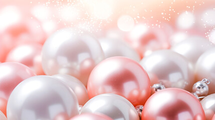 Abstract background Soft bokeh, pink bubbles pastel background.