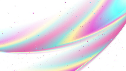 Holographic blurred waves and small particles abstract background