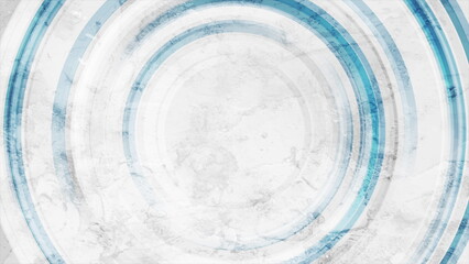 Blue and grey grunge circles abstract background