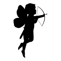 Fototapeta premium cute fairy boy silhouette illustration 