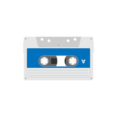 Audio cassette tape isolated vector old music retro player