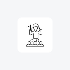 Local Guide Line Icon Travel And Tour Icon, Tourism Icon, Exploring World Icons