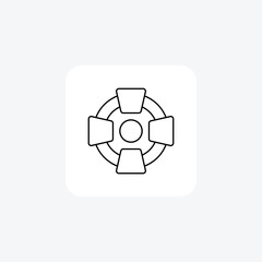 Travel Lifeguard Line Icon Travel And Tour Icon, Tourism Icon, Exploring World Icons