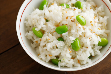 枝豆とじゃこの混ぜごはん