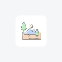 National Parks Awesome Outline Icon Travel And Tour Icon, Tourism Icon, Exploring World Icons