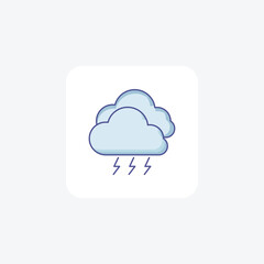 Weather Outline Fill Icon Travel And Tour Icon, Tourism Icon, Exploring World Icons