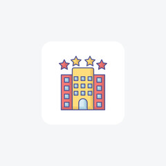 Fototapeta premium Travel Reviews Outline Fill Icon Travel And Tour Icon, Tourism Icon, Exploring World Icons