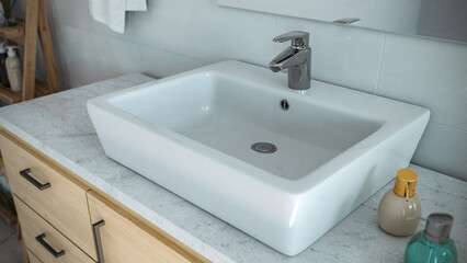 Modern Home Bathroom Interior design, 3d rendering