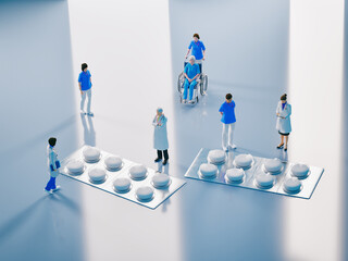 薬と医療スタッフ