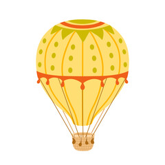 Naklejka premium Vintage Hot air balloon. Vector illustration isolated on white
