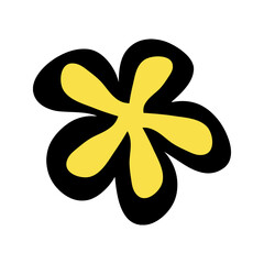 Plumeria Vector Design on White Background