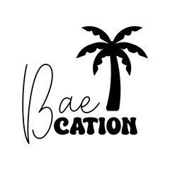 Naklejka premium Baecation Vector Design on White Background