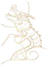 龍の年賀状素材