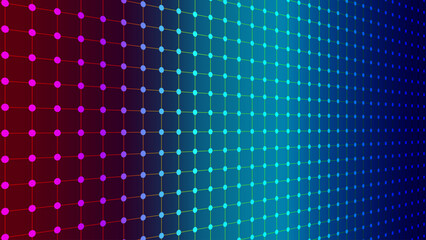 geometric dots grid lines perspective led light background