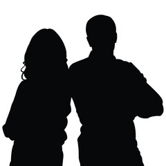 silhouette of a couple