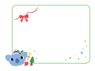 動物のクリスマスフレーム　コアラ