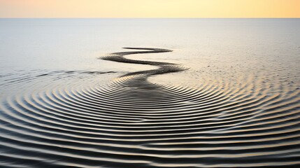 Fototapeta na wymiar Money Ripple Effect: Simple ripples spreading outward from a central point, representing financial impact.