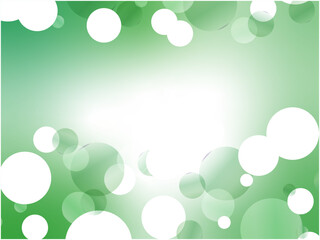 空に浮かぶシャボン玉_水中の泡模様イメージの抽象背景_フォレストグリーン