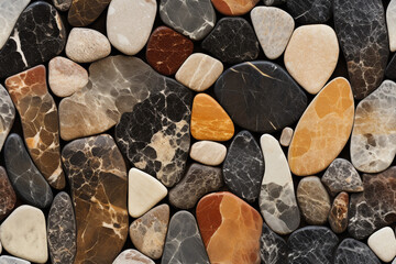 olished rocks mosaic architectural interior background wall texture pattern seemless