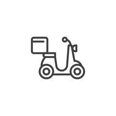 Delivery scooter line icon