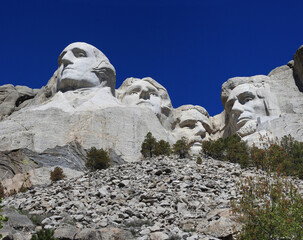 The four presidents at Mount Rushmore National Park in South Dakota