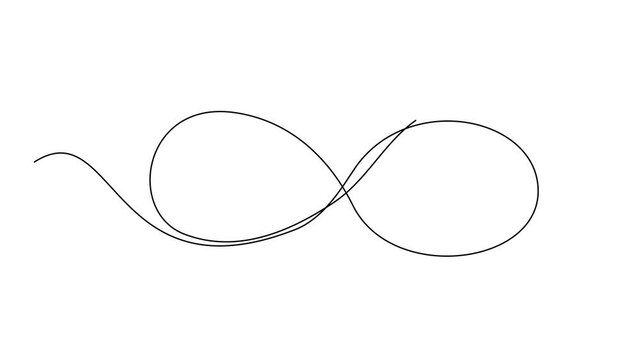 Continuous Line Infinity Icon, Monoline moebius symbol, One Line Limitless Silhouette, Infinite Sign, Eternity Endless Shape, Infinity 
