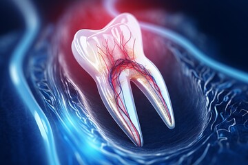 Human Tooth Root Canal 3D Image