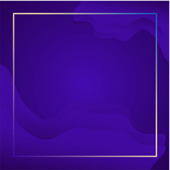 Abstract wave gradient luxury frame template purple color background
