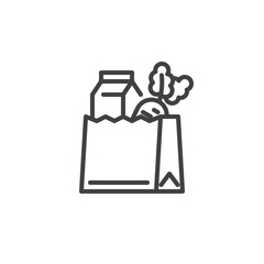 Products packaging line icon