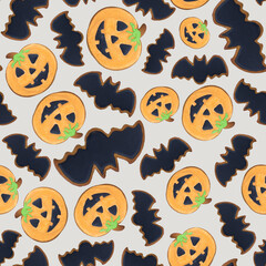 halloween seamless pattern