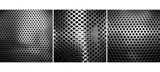 abstract perforated metal background texture illustration dot technology, circle backdrop, black dark abstract perforated metal background texture
