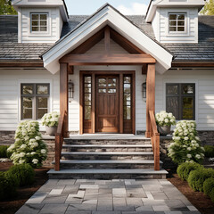 Obraz premium Main entrance door in house. 