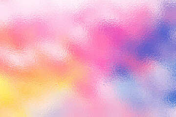 Holographic texture. Rainbow foil. Iridescent, background. Holo gradient. Hologram shine effect. Pearlescent metal sparkly surface for design prints. Pastel color. Neon wallpaper. 