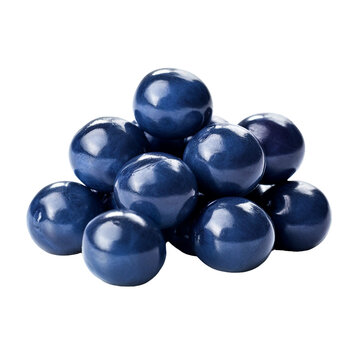Blueberry flavored candy photograph, transparent object