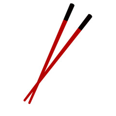 chopsticks isolated on white
