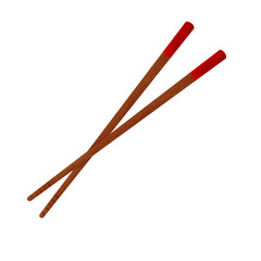 chopsticks isolated on white