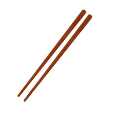 chopsticks isolated on white