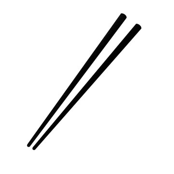 chopsticks isolated on white