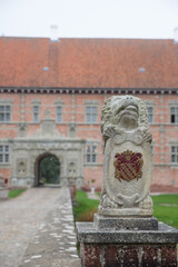 Fototapeta na wymiar The beautiful Voergaard Castle in Denmark