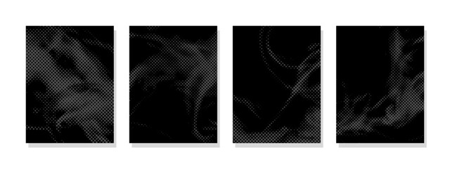 Halftone pattern design on dark background. Minimalist approach suits posters, banners, flyers, wall art, cards, and decorations.