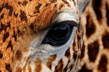 Gardinen Giraffe eye close-up. © Fotograf