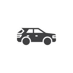 SUV Car side view vector icon