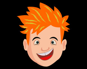 funny carton face vector