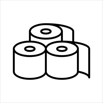 recommend clip art: Toilet paper roll line icon, outline vector sign, vector illustration on white background